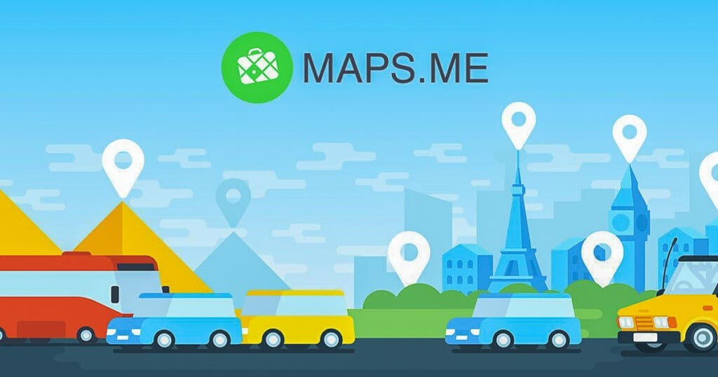หน้าจอแอป Maps.me