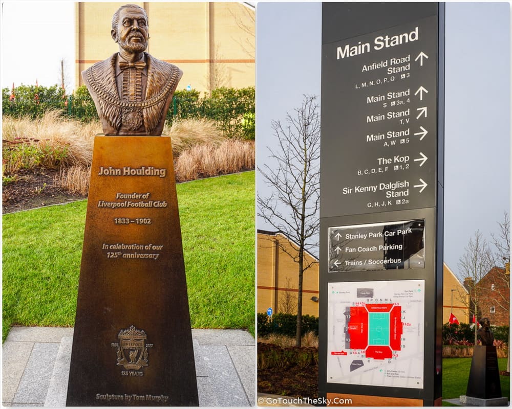 รูปปั้น John Houlding ผู้ก่อตั้งสโมสรลิเวอร์พูล