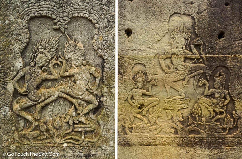 ภาพสลักนูนต่ำนางอัปสรร่ายรำ
