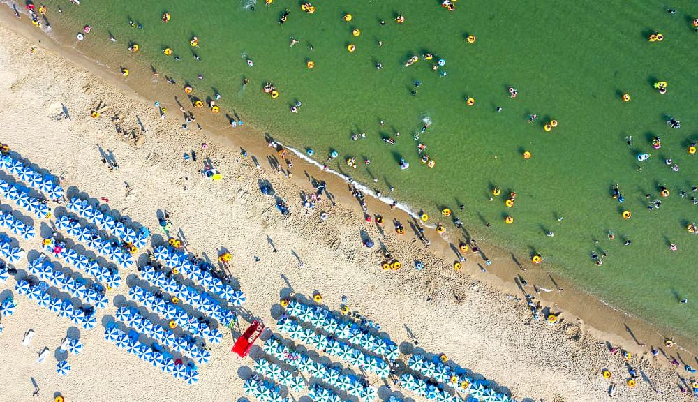 น้ำทะเลสีครามหาดแฮอุนแด