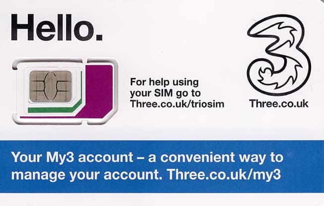 รายละเอียดซิมการ์ด Three