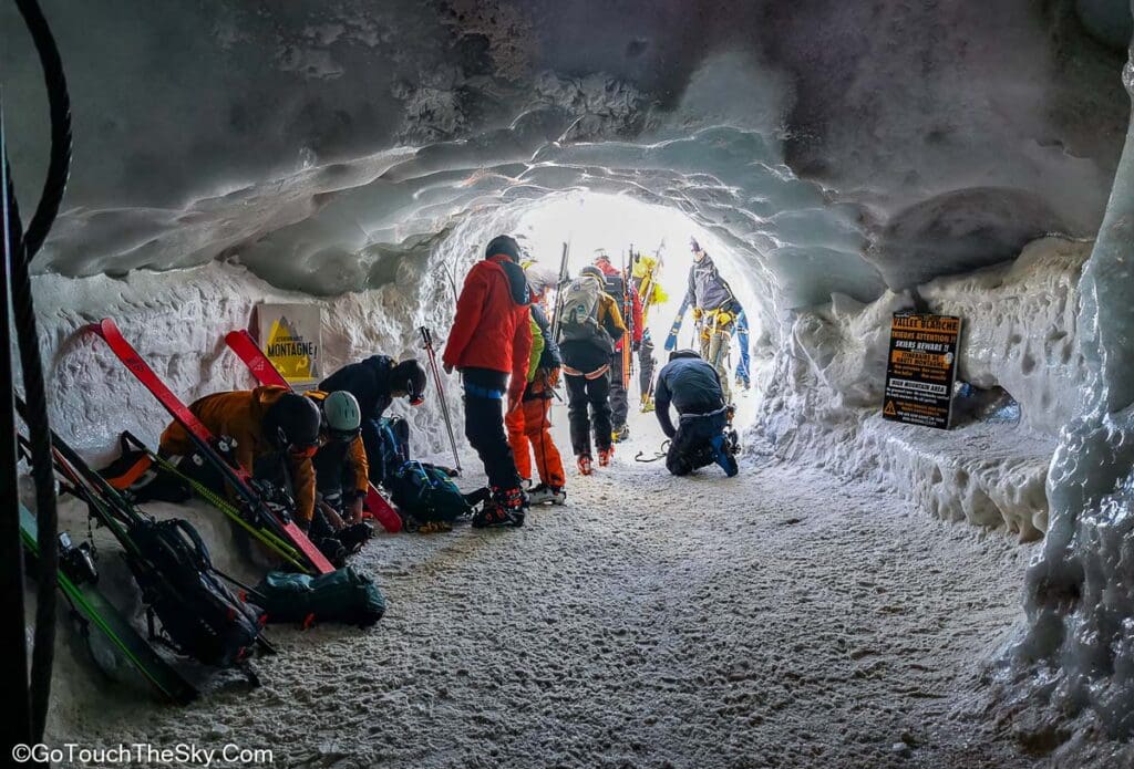 ธารน้ำแข็ง Vallée Blanche จากมุมสูง