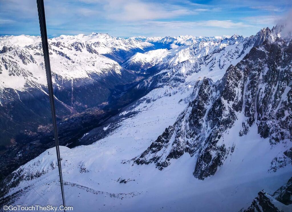 วิวขากลับจาก Aiguille du Midi