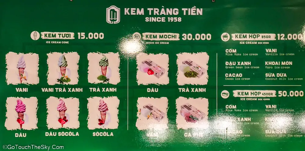 บรรยากาศทันสมัยร้าน Kem Trang Tien