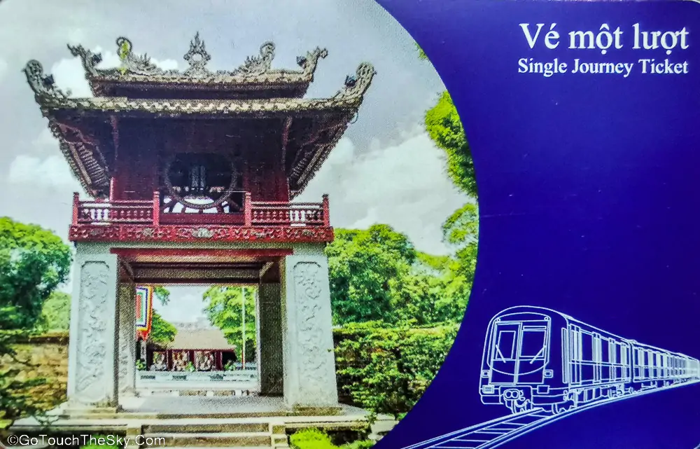 ตั๋วโดยสารรถไฟฟ้าฮานอย