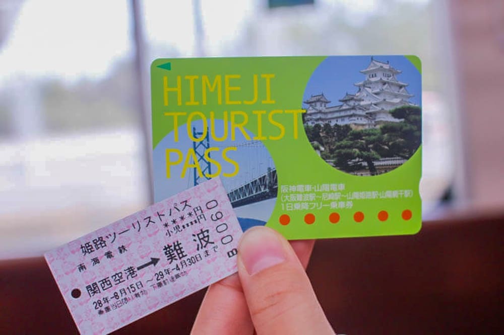 แผนที่เส้นทางรถไฟที่ใช้ได้กับ Himeji Tourist Pass