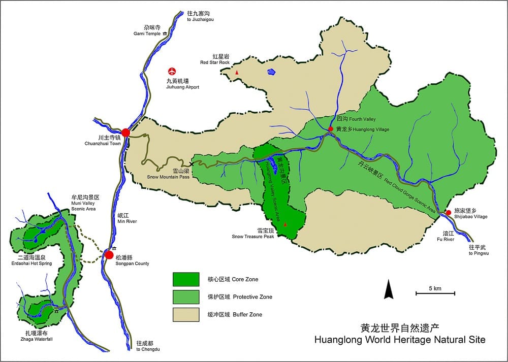 แผนที่แสดงตำแหน่งเมืองซงพานและชวนจู่ซื่อใกล้สถานีรถไฟ