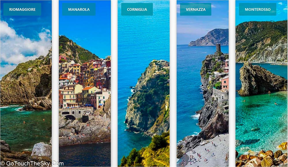 หมู่บ้านทั้งห้าของ Cinque Terre