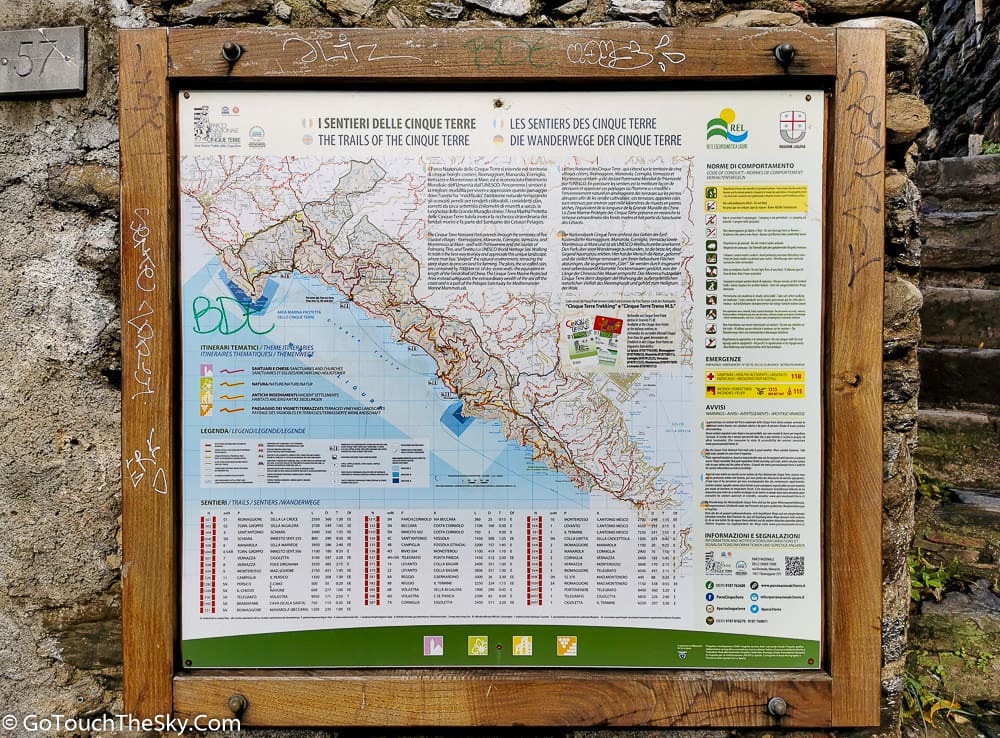 ทางเดินเทรกกิงสู่ Monterosso
