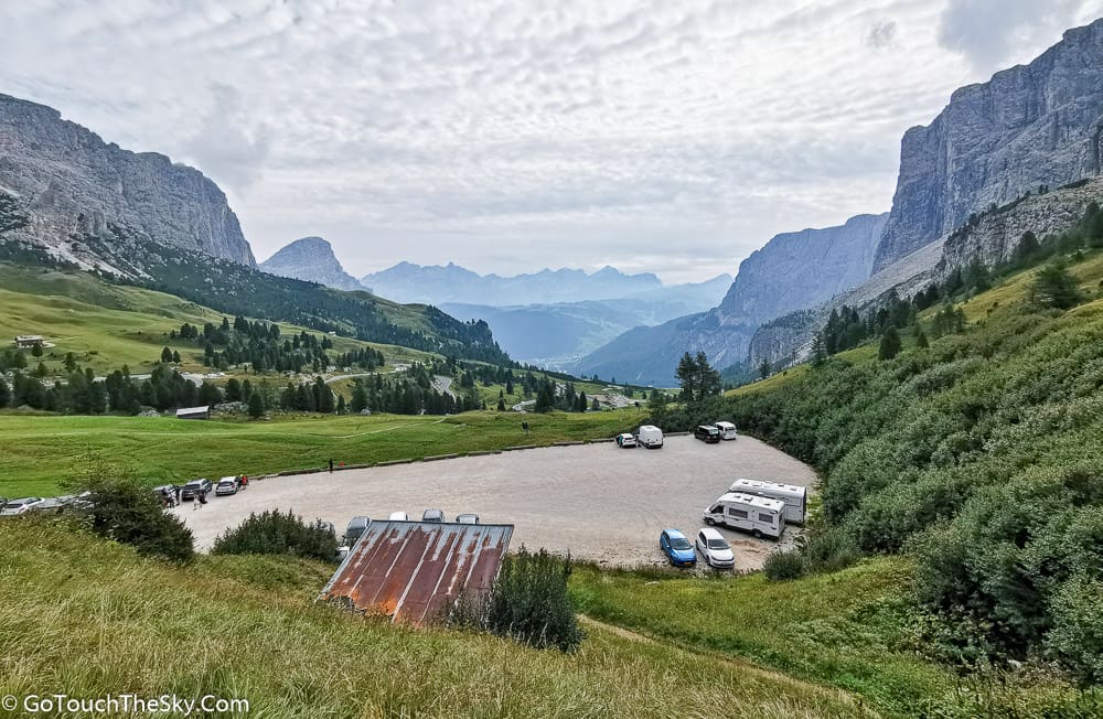 วิวหุบเขา Gardena Pass มุมกว้าง
