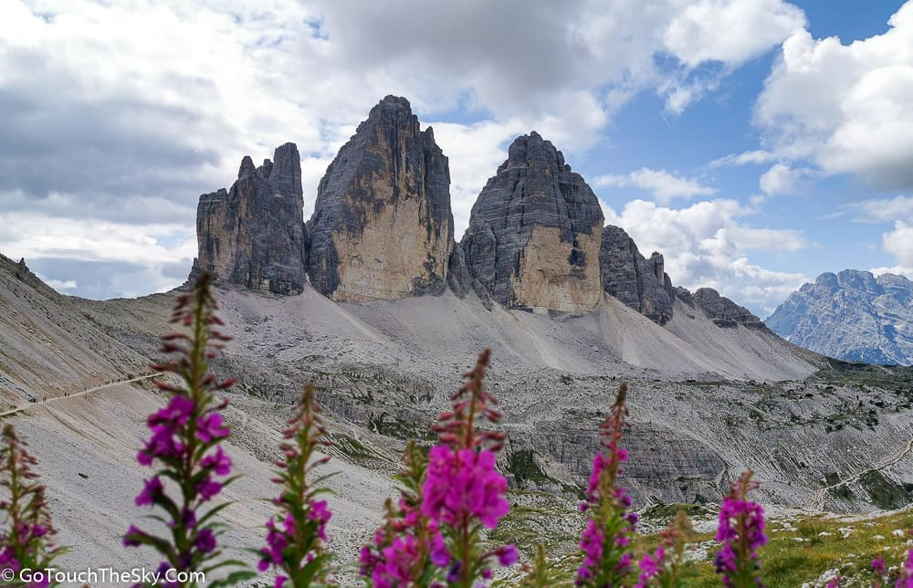 Tre Cime เห็นชัดจากทางเดิน