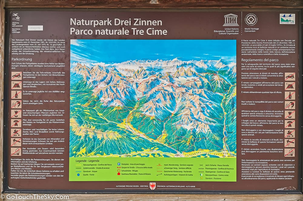 วิวจากระเบียง Rifugio Auronzo
