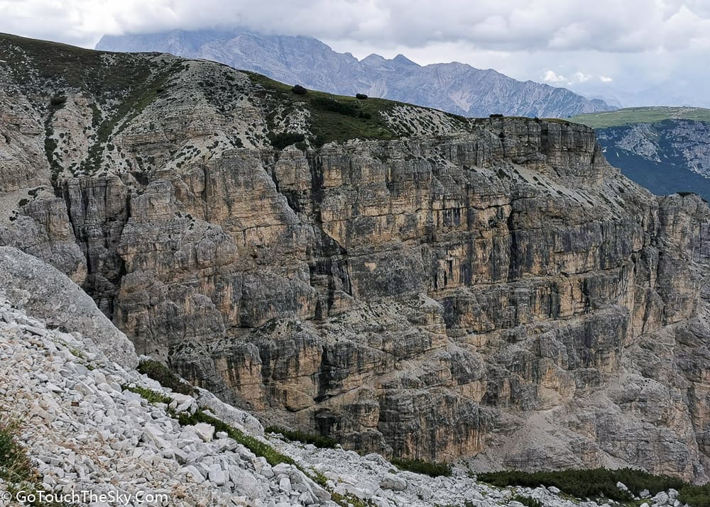 ทางเดินสุดท้ายก่อนถึง Rifugio Auronzo