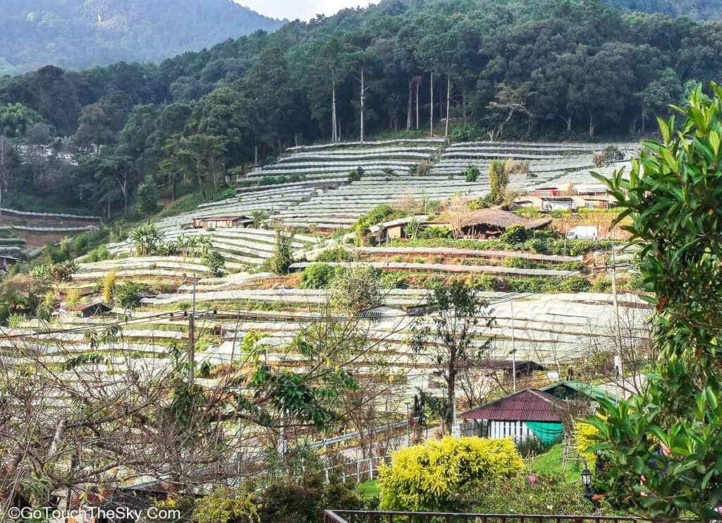 บรรยากาศบ้านพักขุนกลางยามเย็น