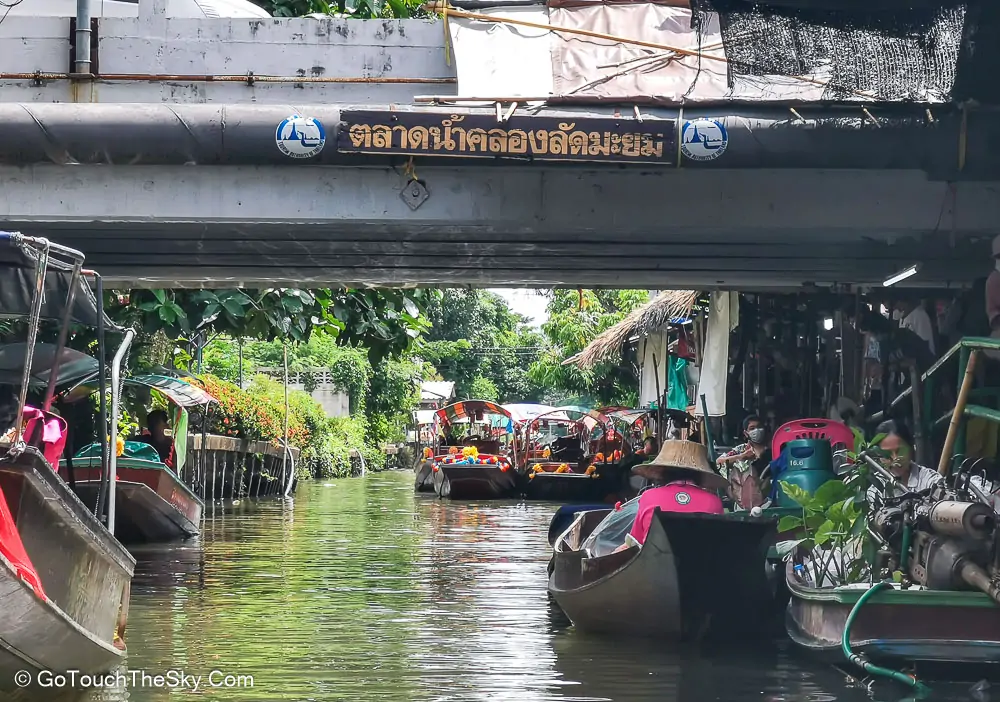 บรรยากาศตลาดน้ำคลองลัดมะยม