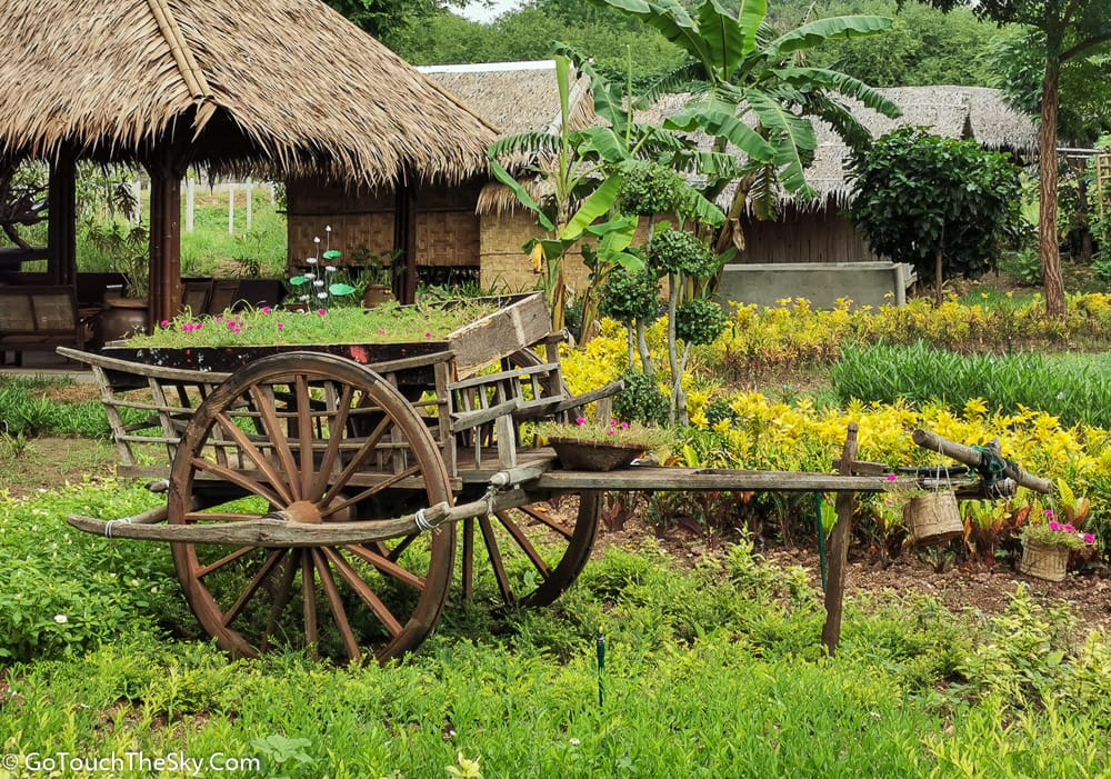 อาหารพื้นบ้านที่จัดแสดงในโรงครัว