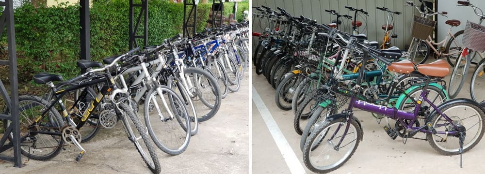 จักรยานให้ยืมใช้ฟรีของทางรีสอร์ท