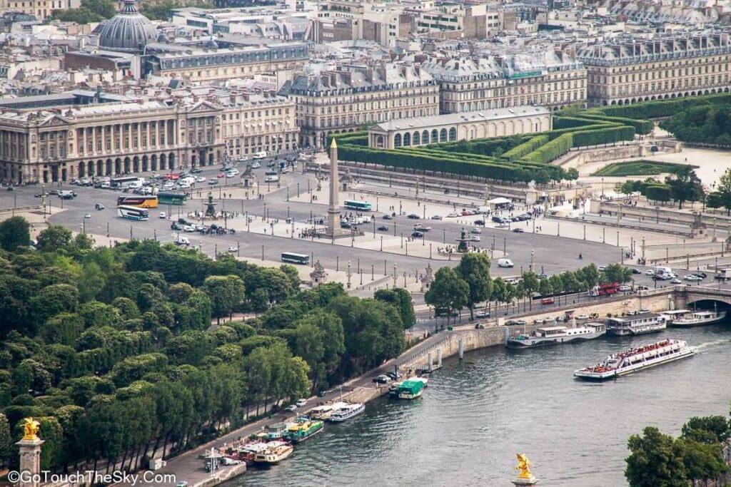 จัตุรัส Place de la Concorde มุมสูง