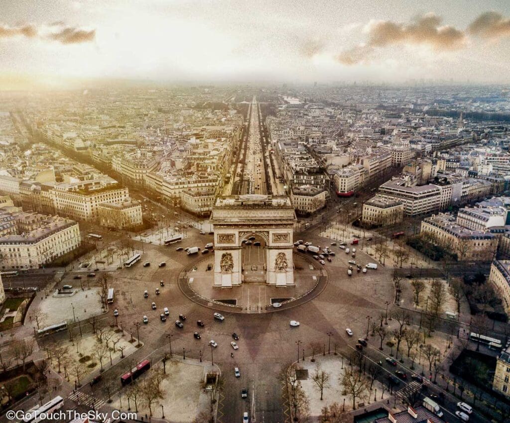 มุมสูงประตูชัย Arc de Triomphe