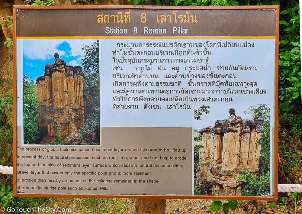 หน้าผาดินตะกอนสูงชันของผาช่อ