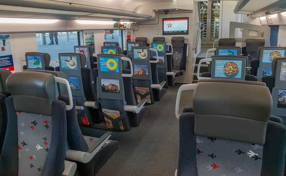 ภายในรถไฟ Aeroexpress