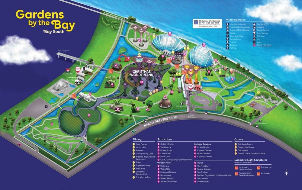แผนที่โซน Bay South Garden