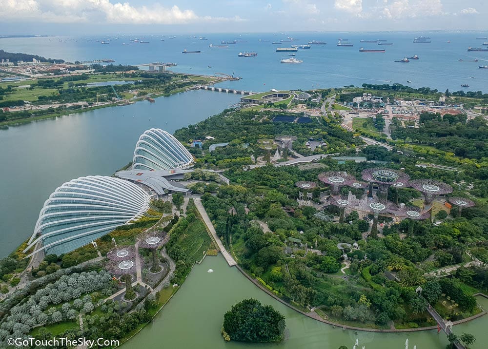 Garden by the Bay มุมสูงจาก Sky Park