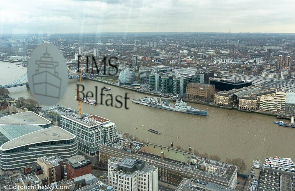 HMS Belfast มองจาก Sky Garden