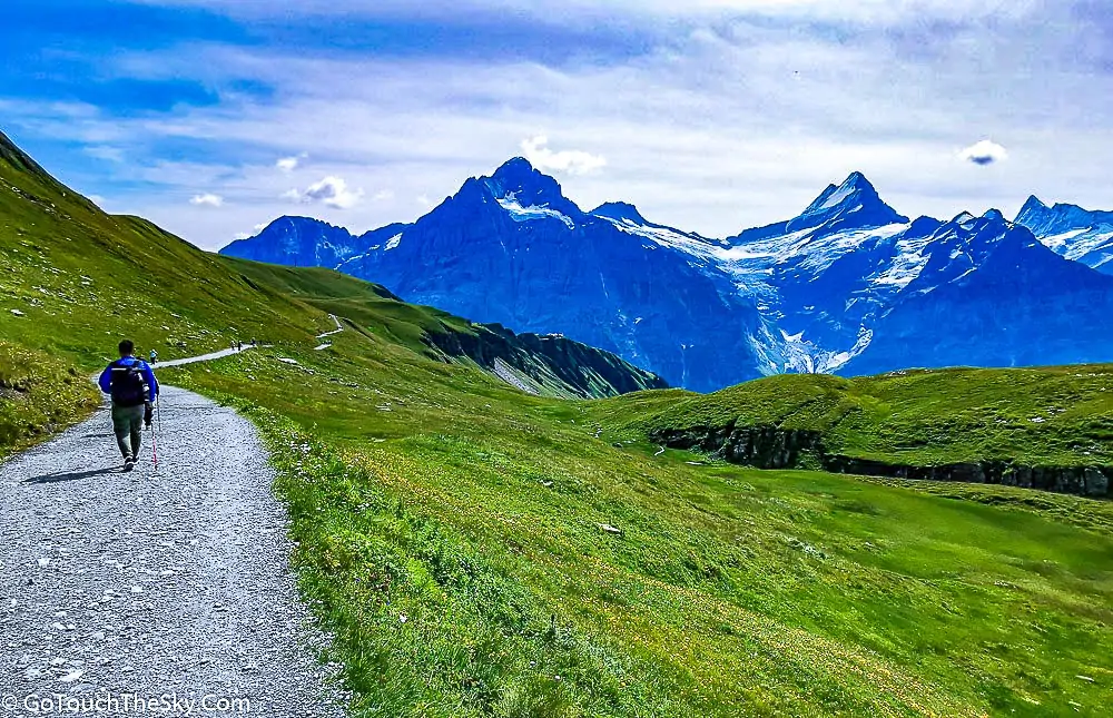 วิวเทือกเขาขากลับจาก Bachalpsee