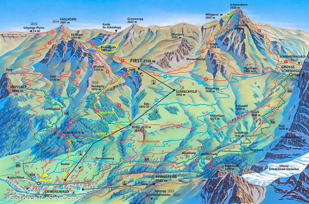 แผนที่ Grindelwald First