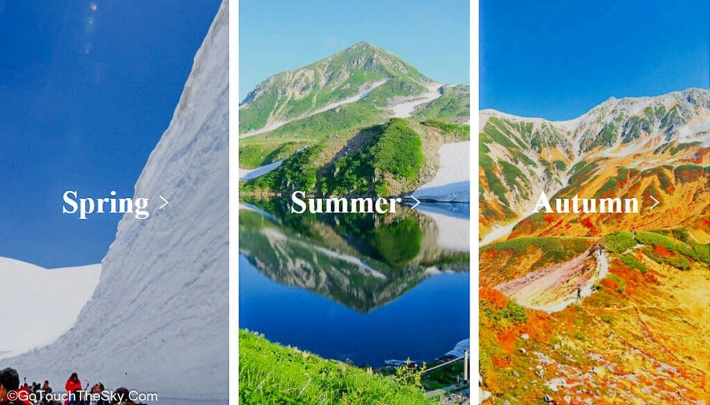 ทิวทัศน์เส้นทางอัลไพน์รูทในฤดูใบไม้ร่วง