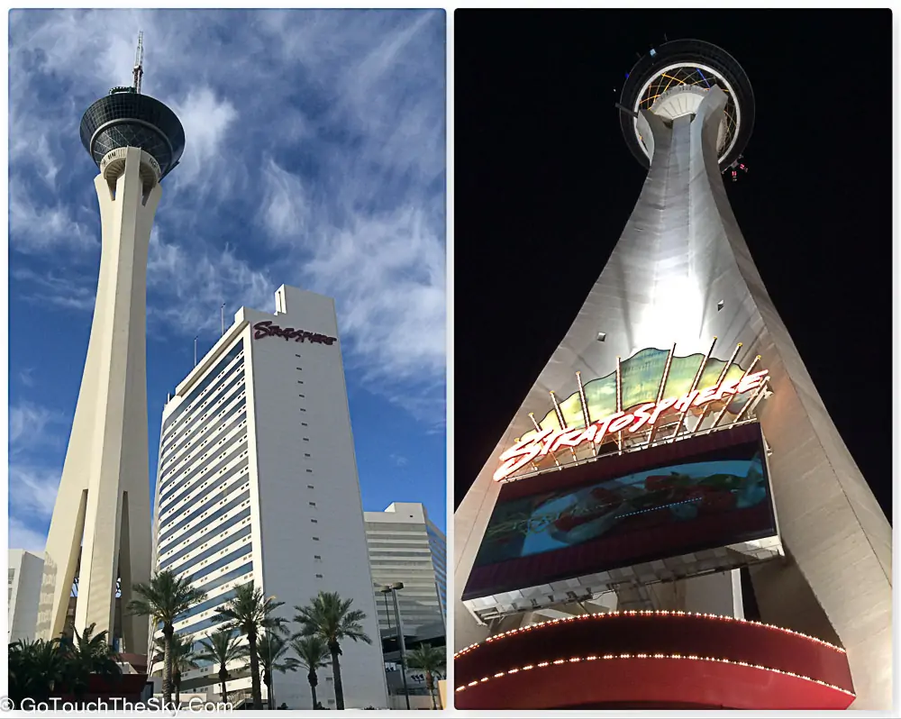 Stratosphere Tower ลาสเวกัสมองจากด้านล่าง
