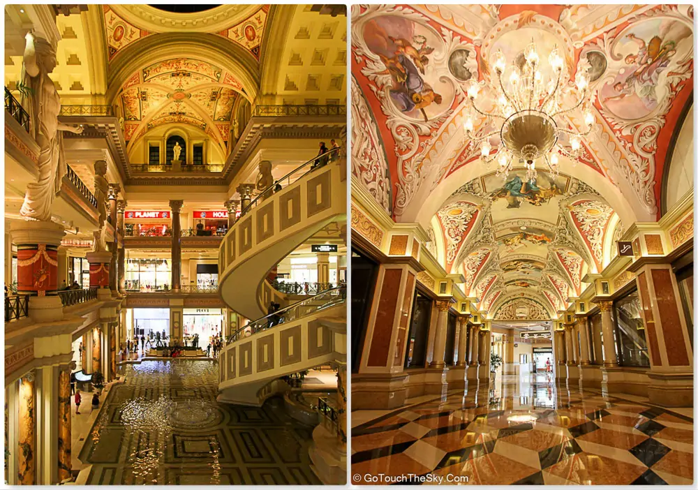 ภายใน Caesars Palace Las Vegas ตกแต่งธีมโรมัน