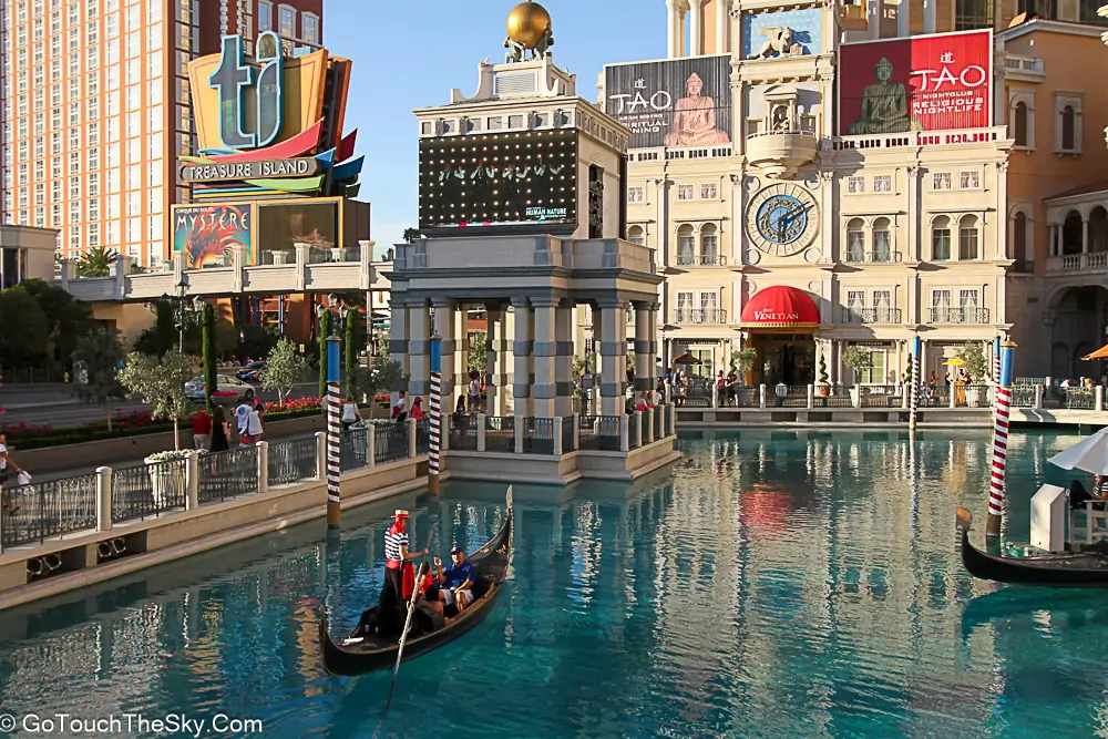คลองจำลองสไตล์เวนิซภายใน The Venetian Las Vegas