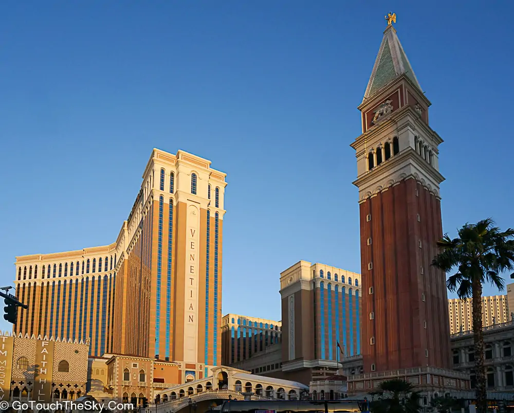 The Venetian Las Vegas ด้านหน้าโรงแรมธีมเวนิซ